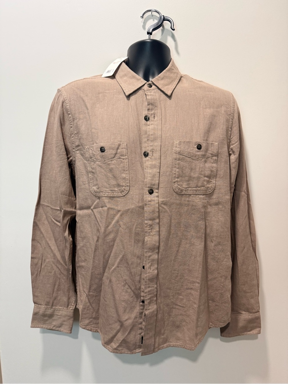 Lucky Brand Men's Long-Sleeve Button-Down Shirt in Taupe